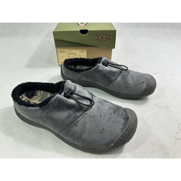 KEEN Howser III Slides Dark Magnet Velour Womens 6 EUC - Picture 1 of 7